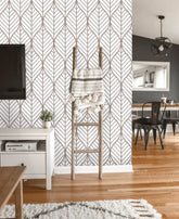 Self Adhesive Geometric Leaves wallpaper by Coloritto